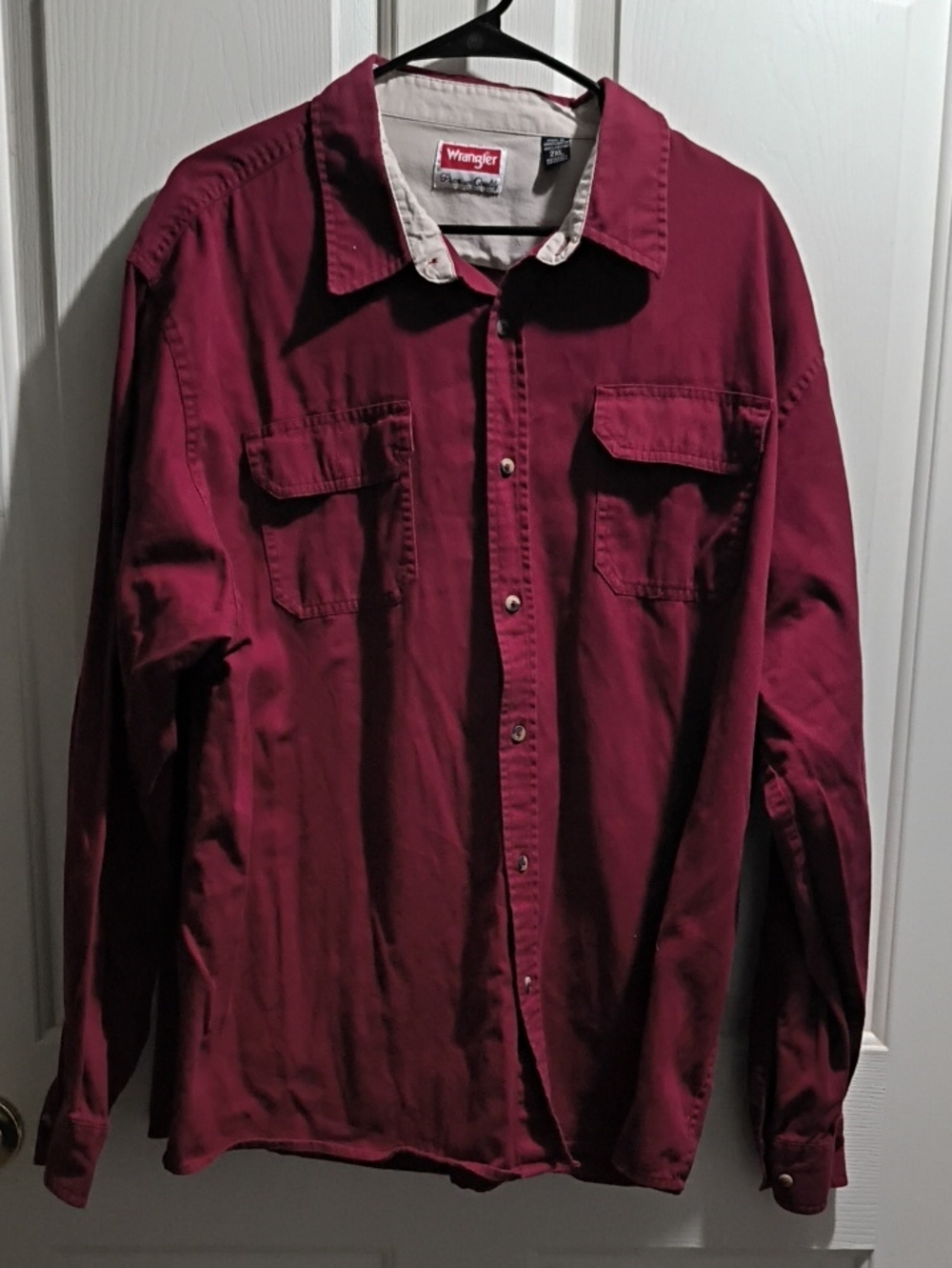 Wrangler Men's Button-Up Shirt Jacket in Wine